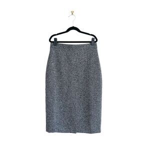 Banana Republic Skirt Herringbone Black Pencil Women's 2 Back Zip Vented